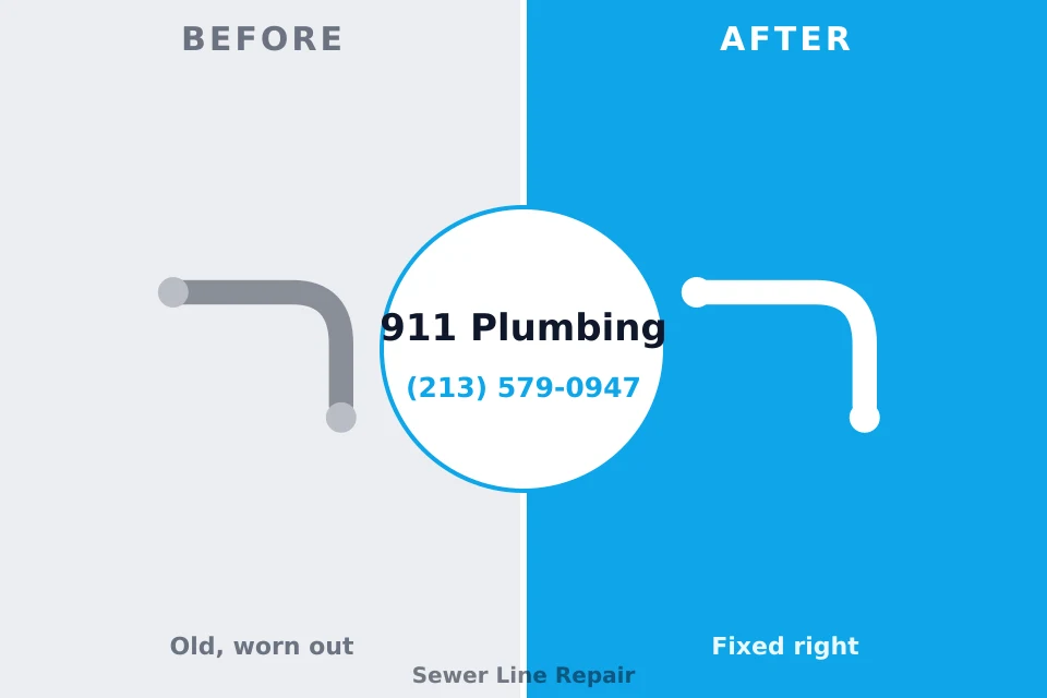 Before and after: plumbing repair Clay City, IN